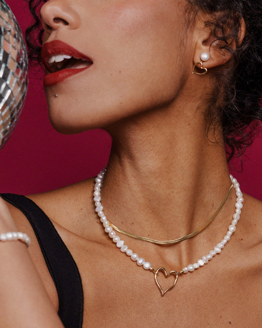 Melting Heart Pearl Collana Oro