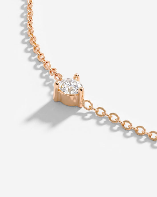 Solitaire Stone Choker Oro Rosa
