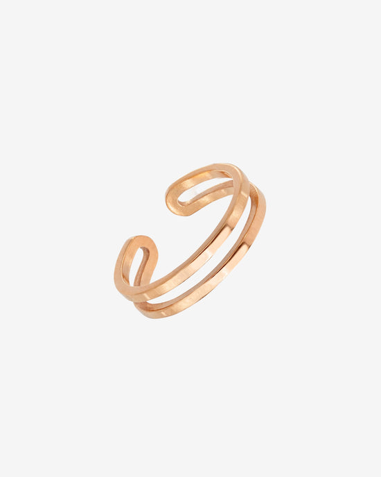 Anello da piede Double Oro Rosa