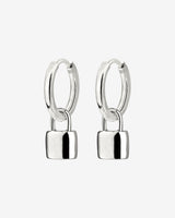 Lock in Hoop Set Small Argento