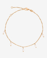 Perla Blanco Cavigliera Oro Rosa