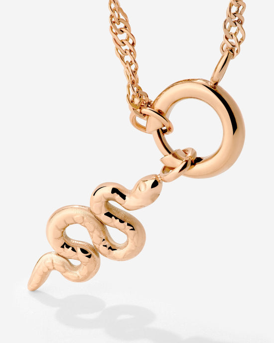 Serpent Singapore Chain Collana Set Oro Rosa