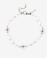 Flowery Pearls Bracciale Argento