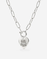 Girl Power Oval Links Collana Set Argento