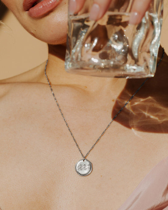 Zodiac Collana - Acquari Argento
