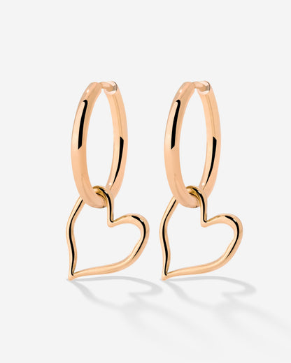 Melting Heart Hoop Set Medium Oro Rosa