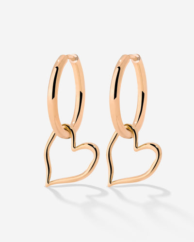 Melting Heart Hoop Set Medium Oro Rosa