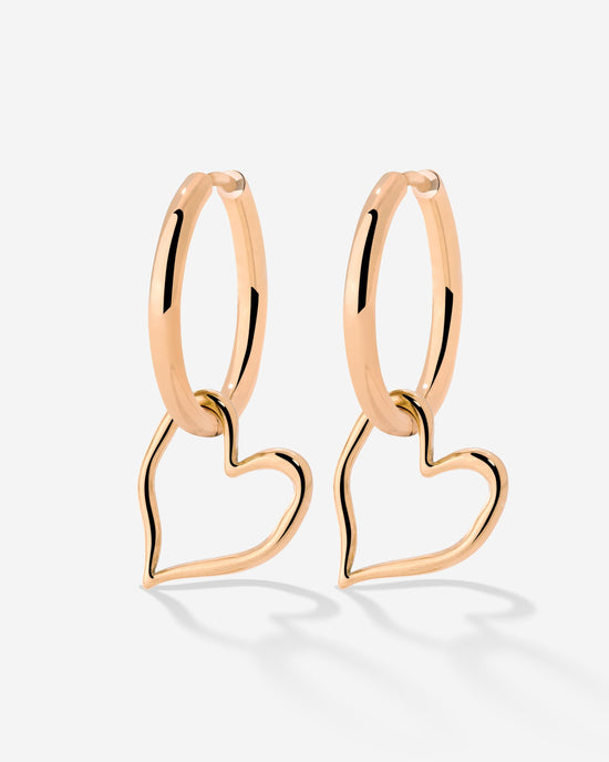 Melting Heart Hoop Set Medium Oro Rosa