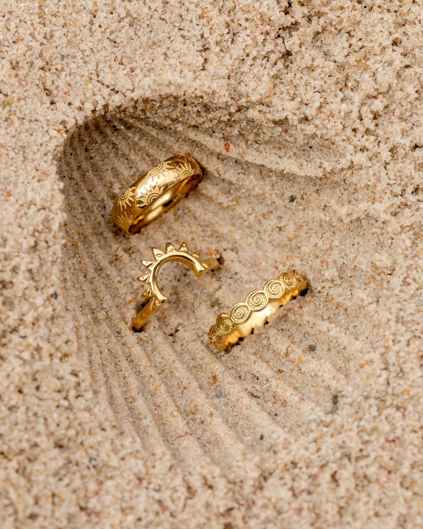 Sun Ray Anello Oro Rosa