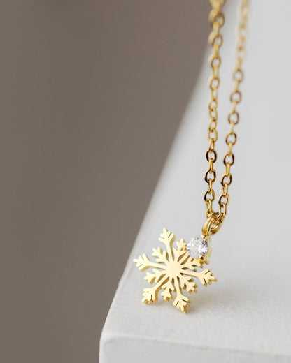 Sparkling Snowflake Collana Oro