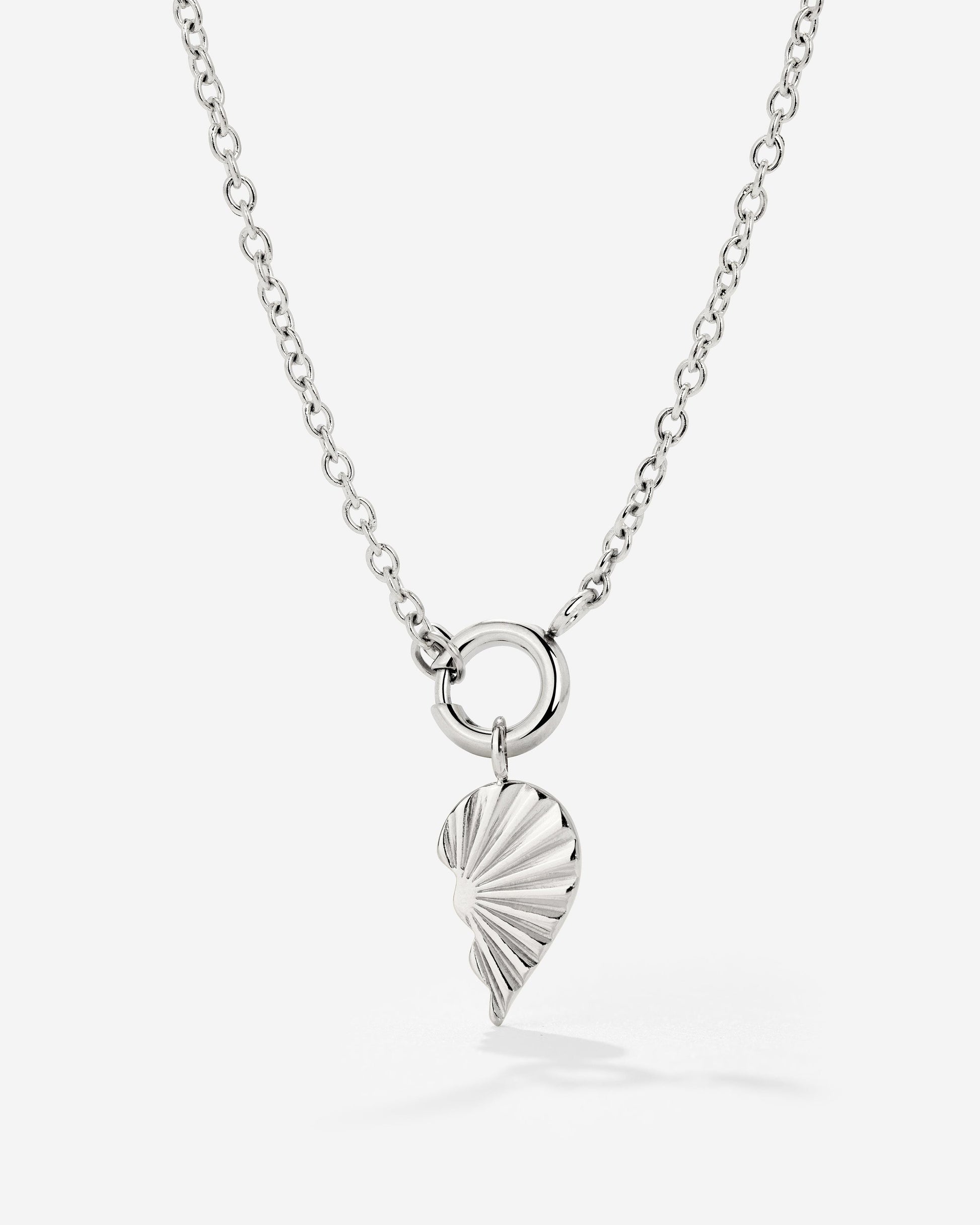 Twin Flame Right Classic Chain Collana Set Argento