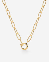 Oval Links Charm Collana Oro