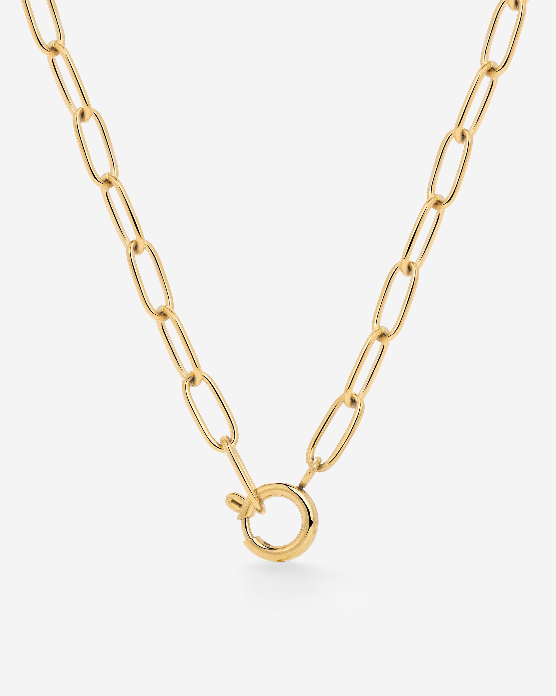 Oval Links Charm Collana Oro