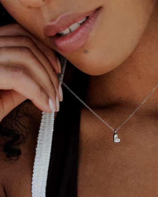Bubble Letter Collana Argento