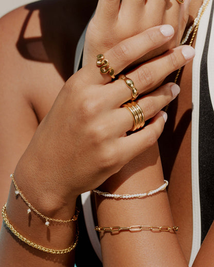 Shiny Pearls Bracciale Oro