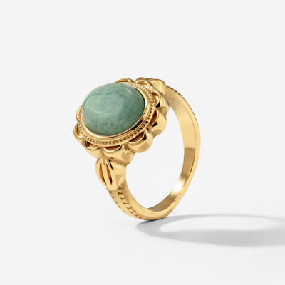 Sea Glass Ring Gold