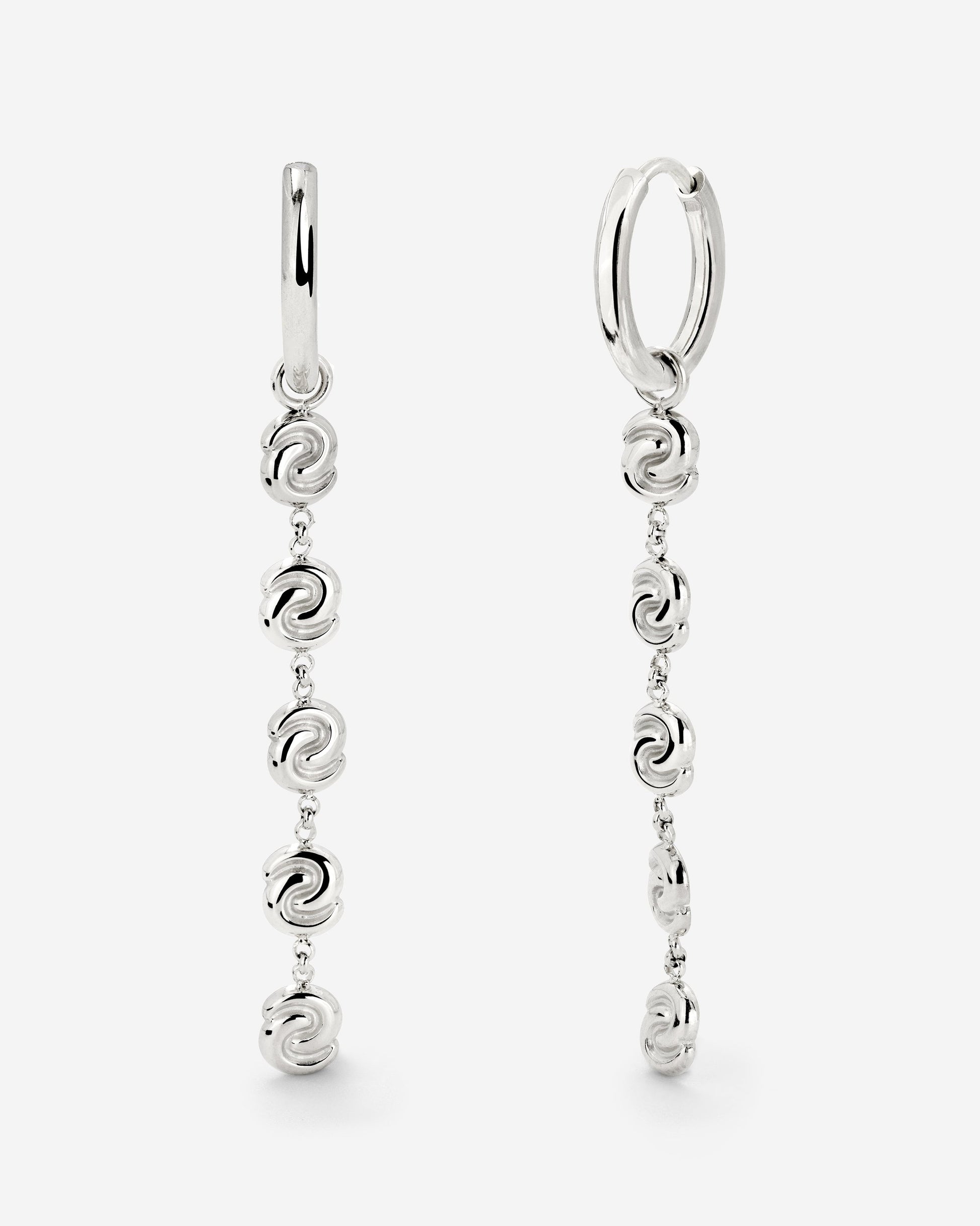 Tides of Time Hoop Set Small Argento