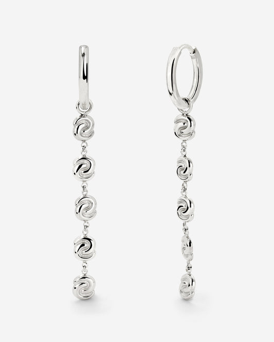 Tides of Time Hoop Set Small Argento