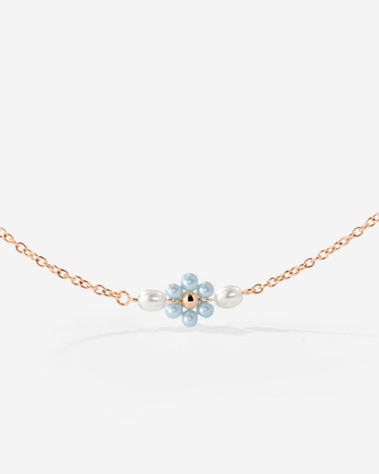 Forever Blue Daisy Collana Oro Rosa