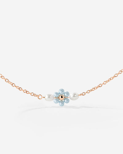 Forever Blue Daisy Collana Oro Rosa