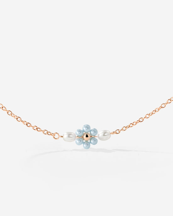 Forever Blue Daisy Collana Oro Rosa