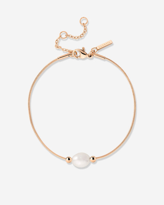 Minimalist Pearl Bracciale Oro Rosa