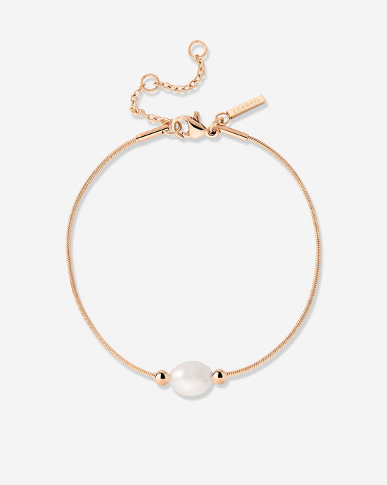 Minimalist Pearl Bracciale Oro Rosa