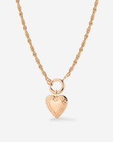 Vintage Heart Rope Chain Collana Set Oro Rosa