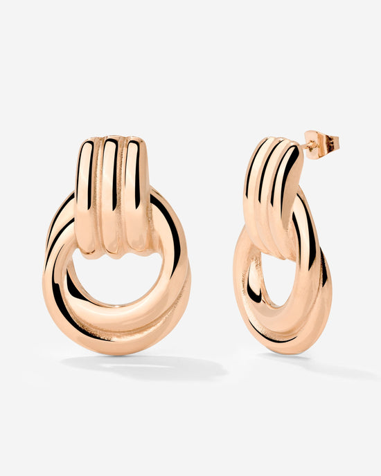 Infinity Loop Orecchini Oro Rosa