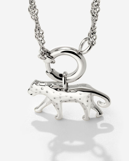 Leopard Singapore Chain Collana Set Argento