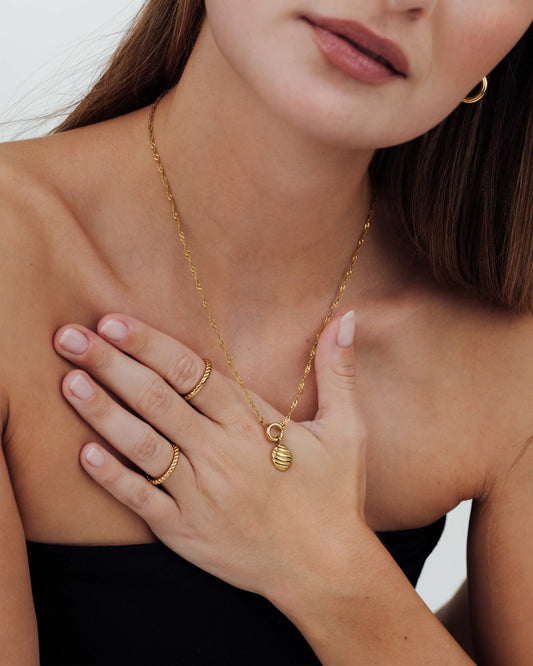 Serenity Singapore Chain Collana Set Oro