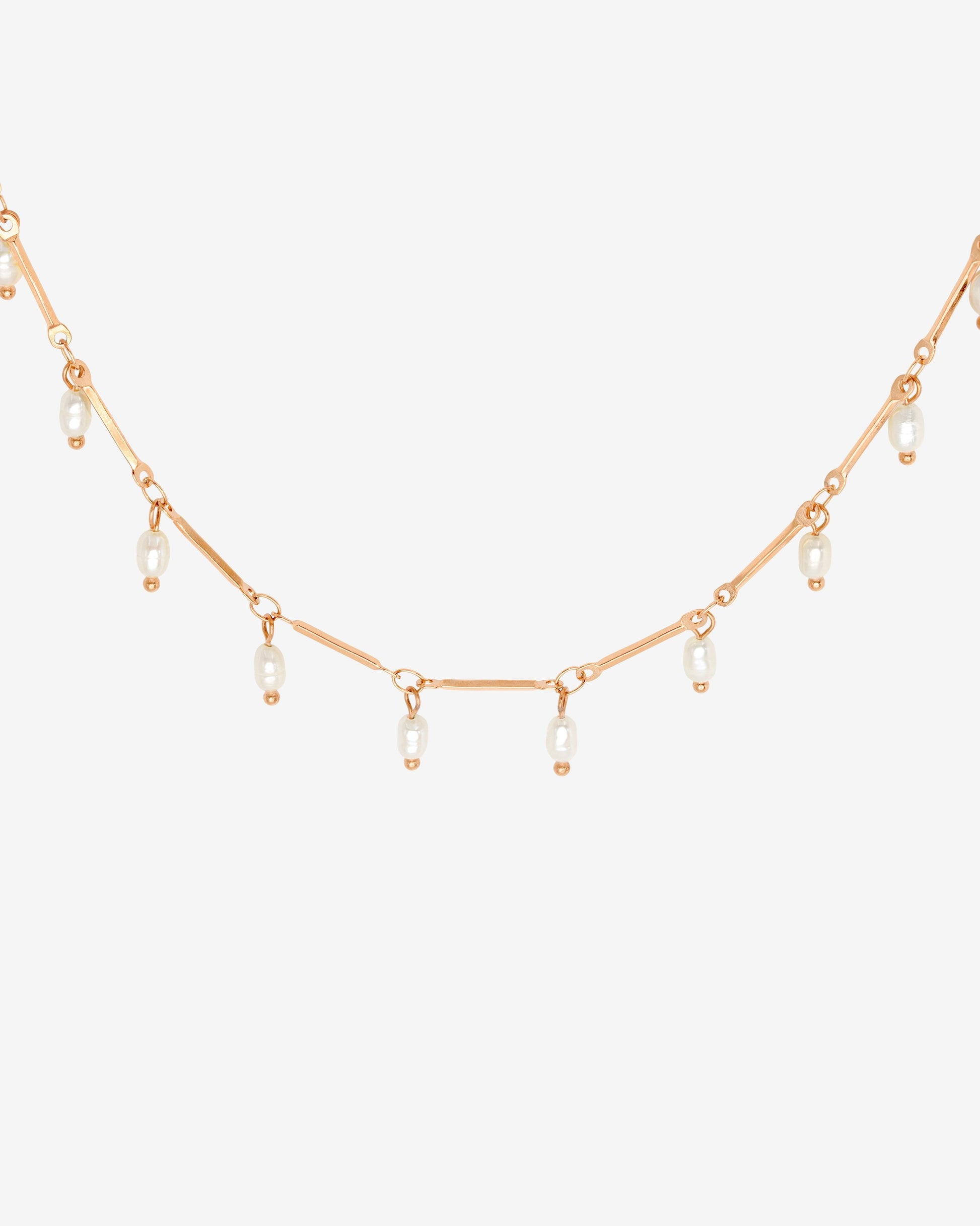 Annes Authentic Pearl Choker Oro Rosa
