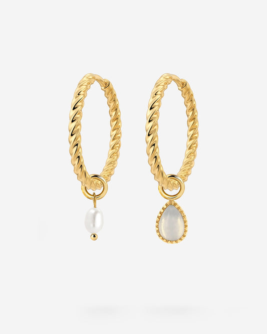 Twisted Hoop Set Medium