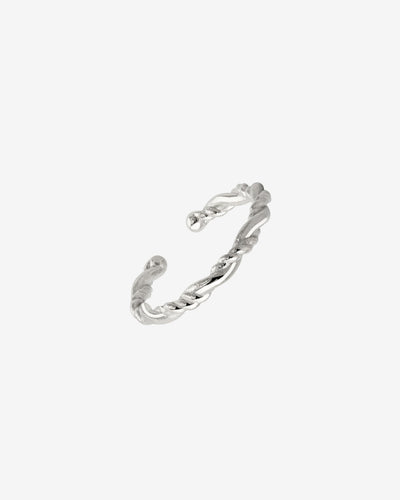 Anello da piede Curly Twist Argento