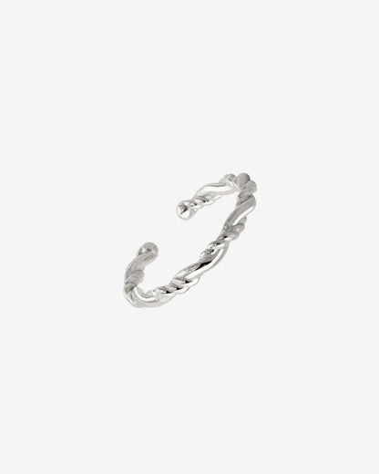 Anello da piede Curly Twist Argento