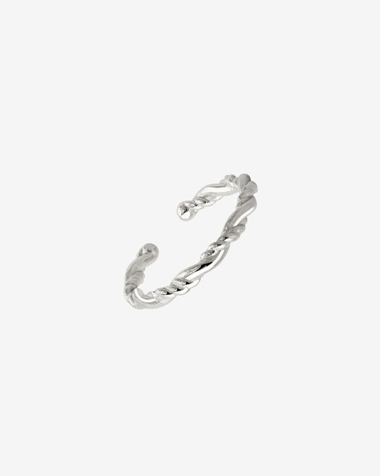 Anello da piede Curly Twist Argento