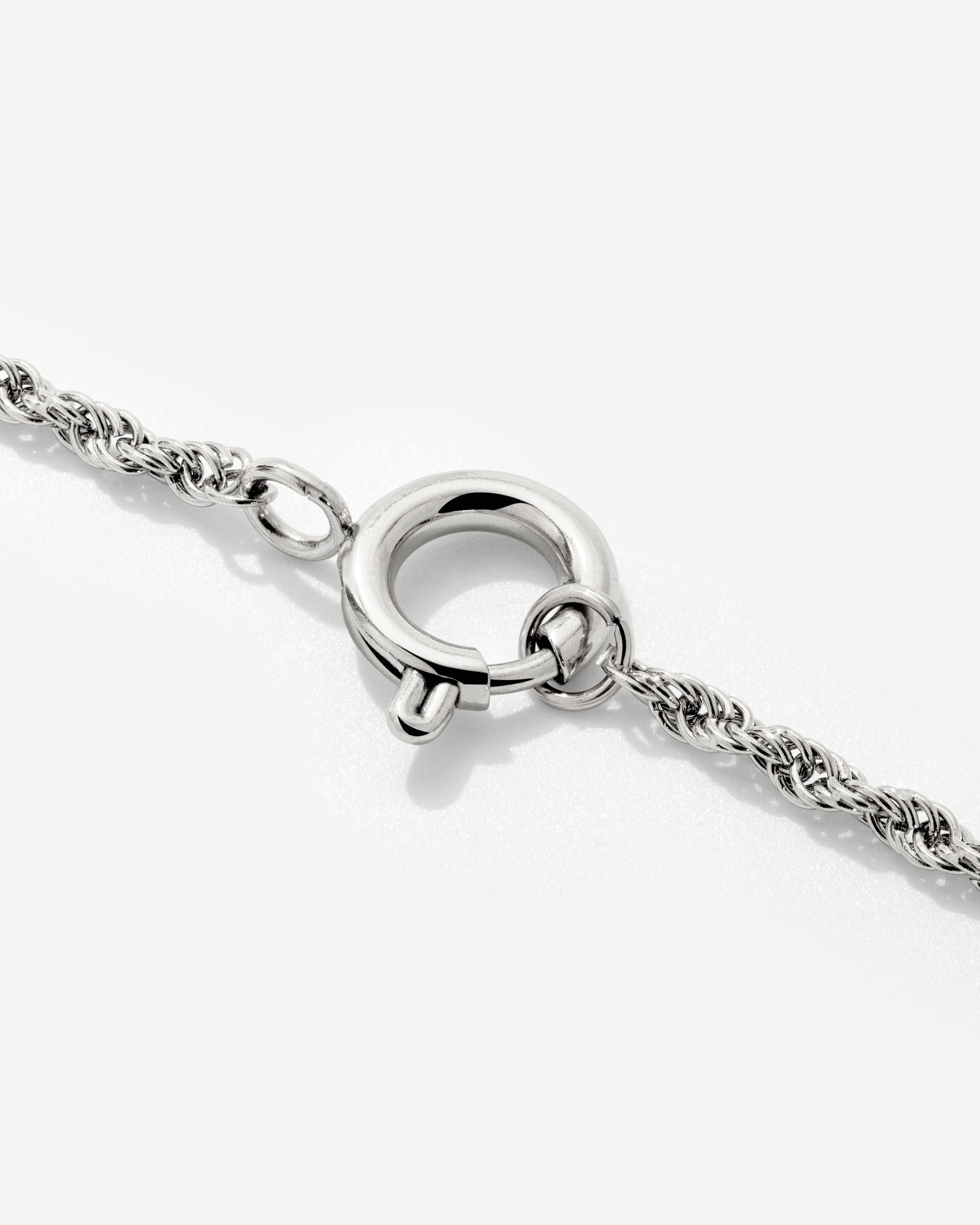 Rope Chain Charm Collana Argento