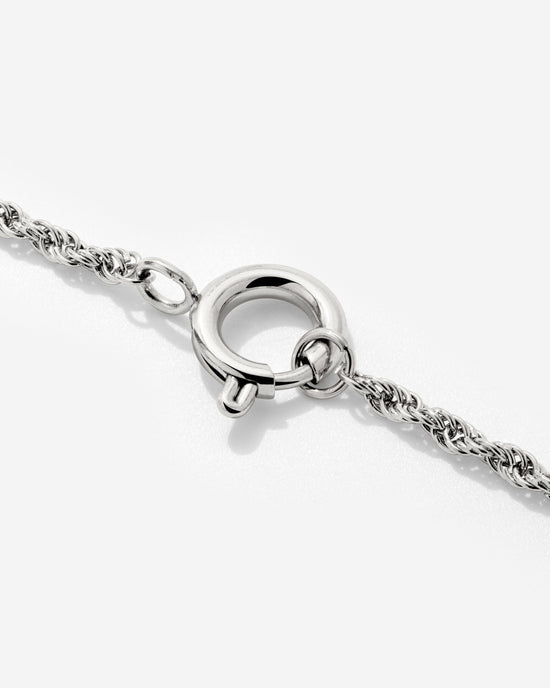 Rope Chain Charm Collana Argento