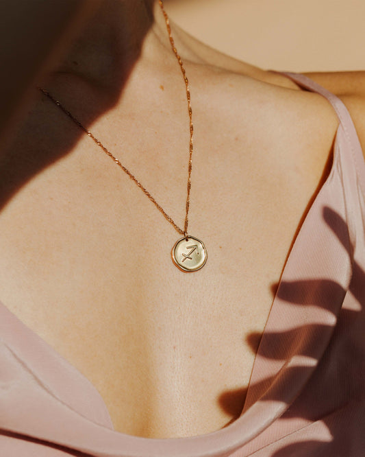 Zodiac Collana - Sagittario Oro Rosa