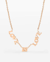 Love is Love Collana Oro Rosa
