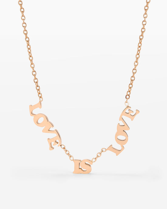 Love is Love Collana Oro Rosa