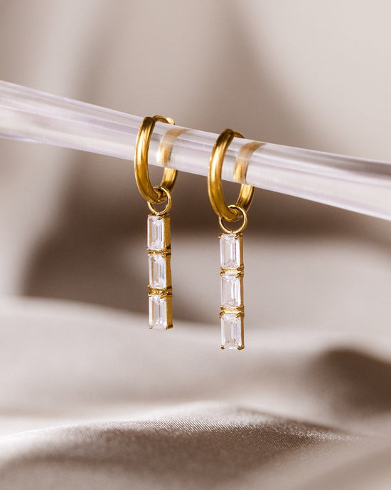 Baguette Bundle Hoop Set Small Oro Rosa