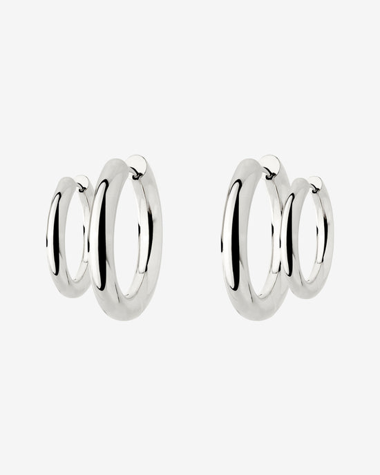 Chunky Lover Hoop Set Small Argento