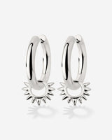 Chunky Sun Lover Hoop Set Medium Argento
