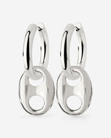 Chunky Gem Find Hoop Set Medium Argento