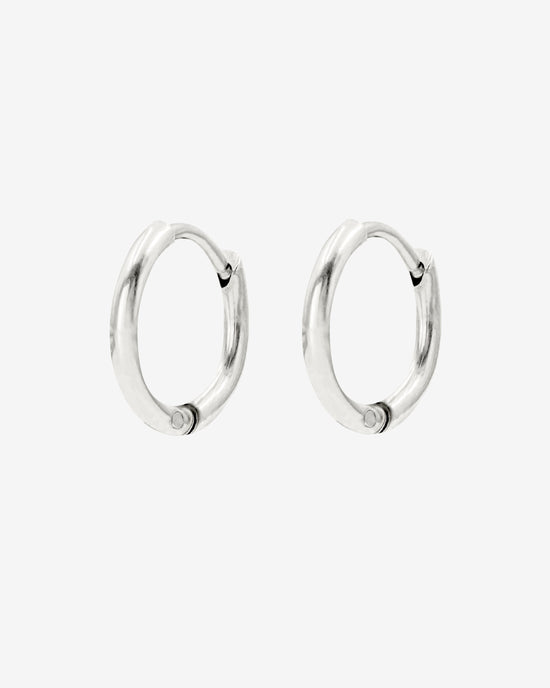 Slim Hoops Small Argento