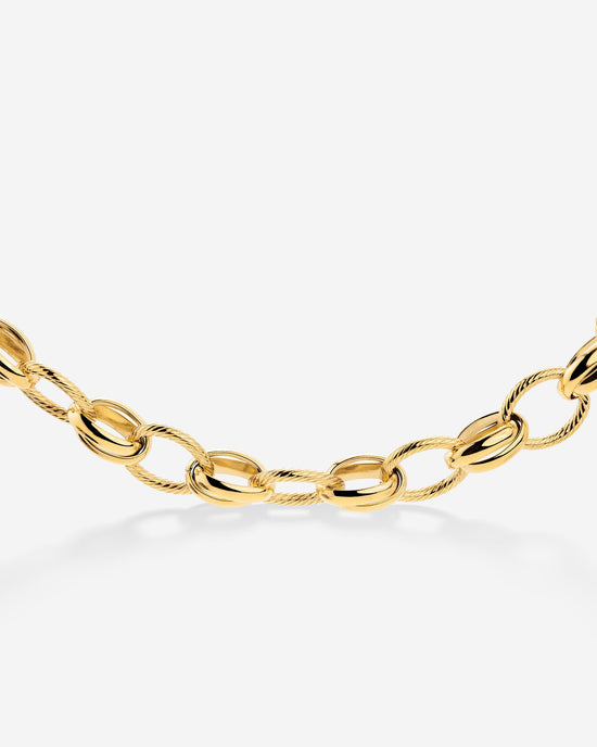 Chunky Twisted Links Collana Oro