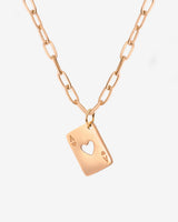 Heart Ace Collana Oro Rosa