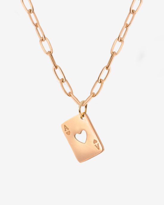 Heart Ace Collana Oro Rosa