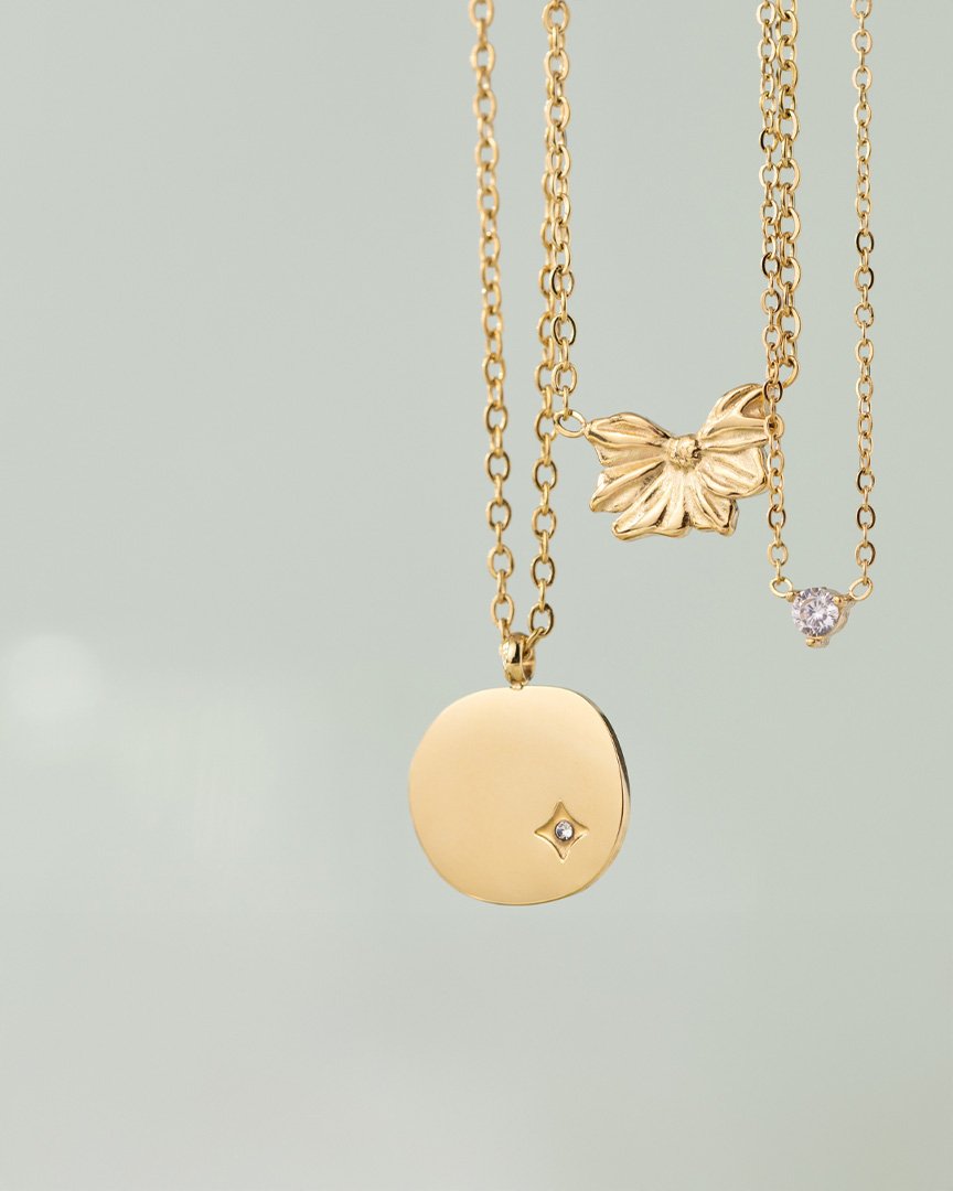 Solitaire Stone Choker Oro